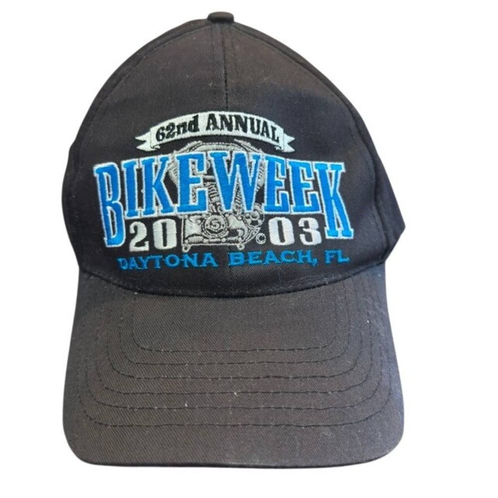 Capsmith Bike Week Hat 2003 Black Cotton Embroidered Daytona Beach Snapback OSFA